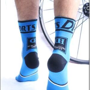 Beauty.N.Q Cycling Socks for Men Women Mountain Bike Mtb Bicycle Athletic Socks Sports (as1, alpha, one_size, regular, regular, White+Orange+Blue, S-Shoe 5-7)