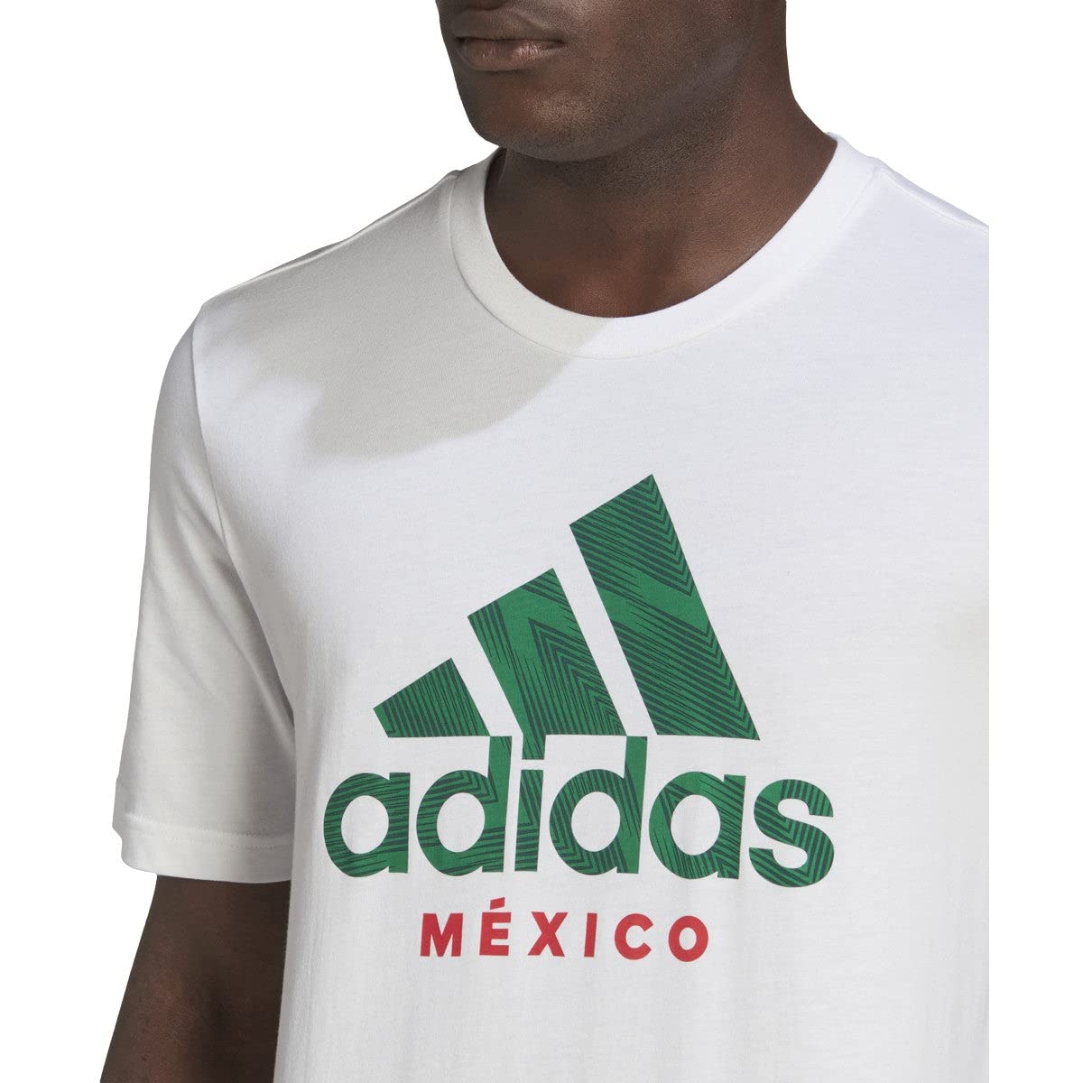 adidas Men's Mexico 2022 Graphic TEE (White-Large)