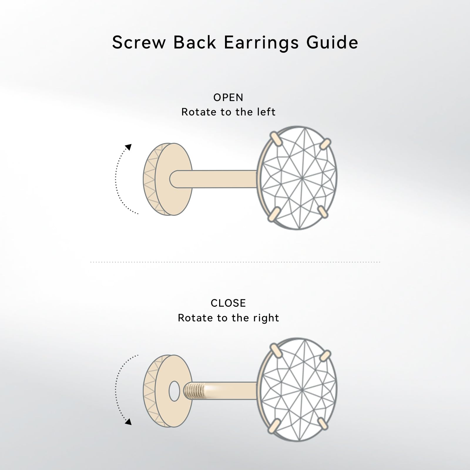 Limerencia Hypoallergenic G23 Implant Grade Titanium Screw Back Earrings Tragus 20G Helix F136 Piercing Post for Sensitive Ears Simulated Diamond Cartilage (5 mm, Rainbow Quartz)