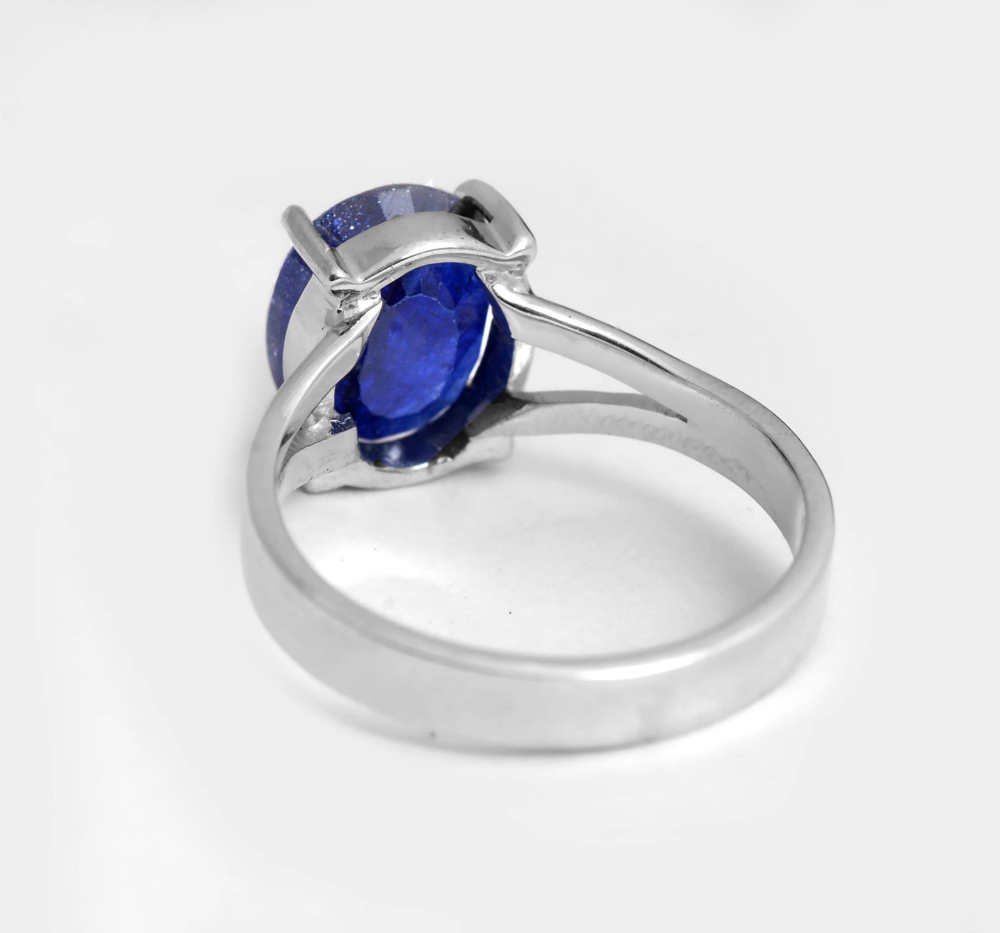 5.10 Carat Natural Blue Sapphire Gemstone 925 Sterling Silver Handmade Engagement Wedding Ring Gemstone bezel Set Handmade Rings Mother's Day Gift