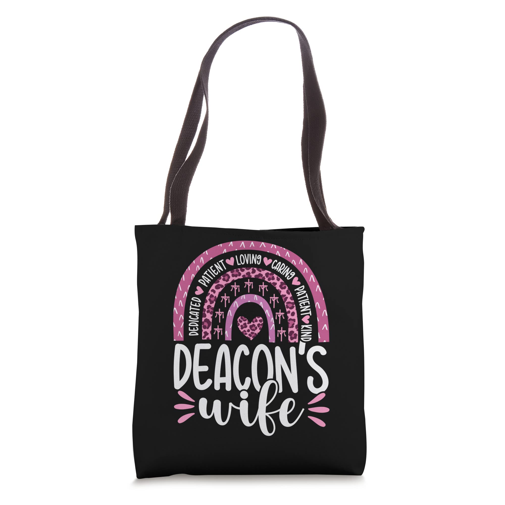 Deacon's Wife Appreciation Rainbow Pastor Christian Jesus Tote Bag