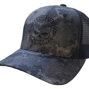 Harley-Davidson Men's Tonal Camo Skull Snapback Colorblocked Mesh Trucker Hat