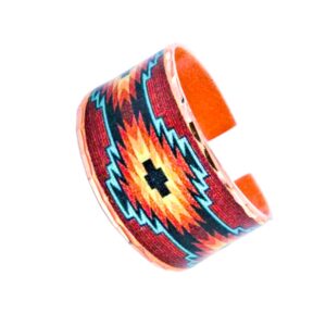 front line jewelry adjustable american native ring in a southwest geometric motif of jagged lines.