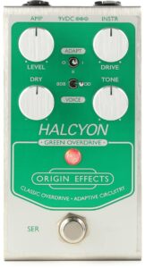 origin effects halcyon green overdrive pedal