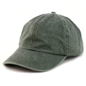 Armycrew XXL Oversize Big Washed Cotton Pigment Dyed Unstructured Baseball Cap - Olive