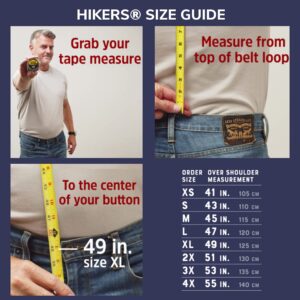 HIKERS - Upfitter Hidden Suspenders for Men Under Clothes - 3 Point Belt Loop