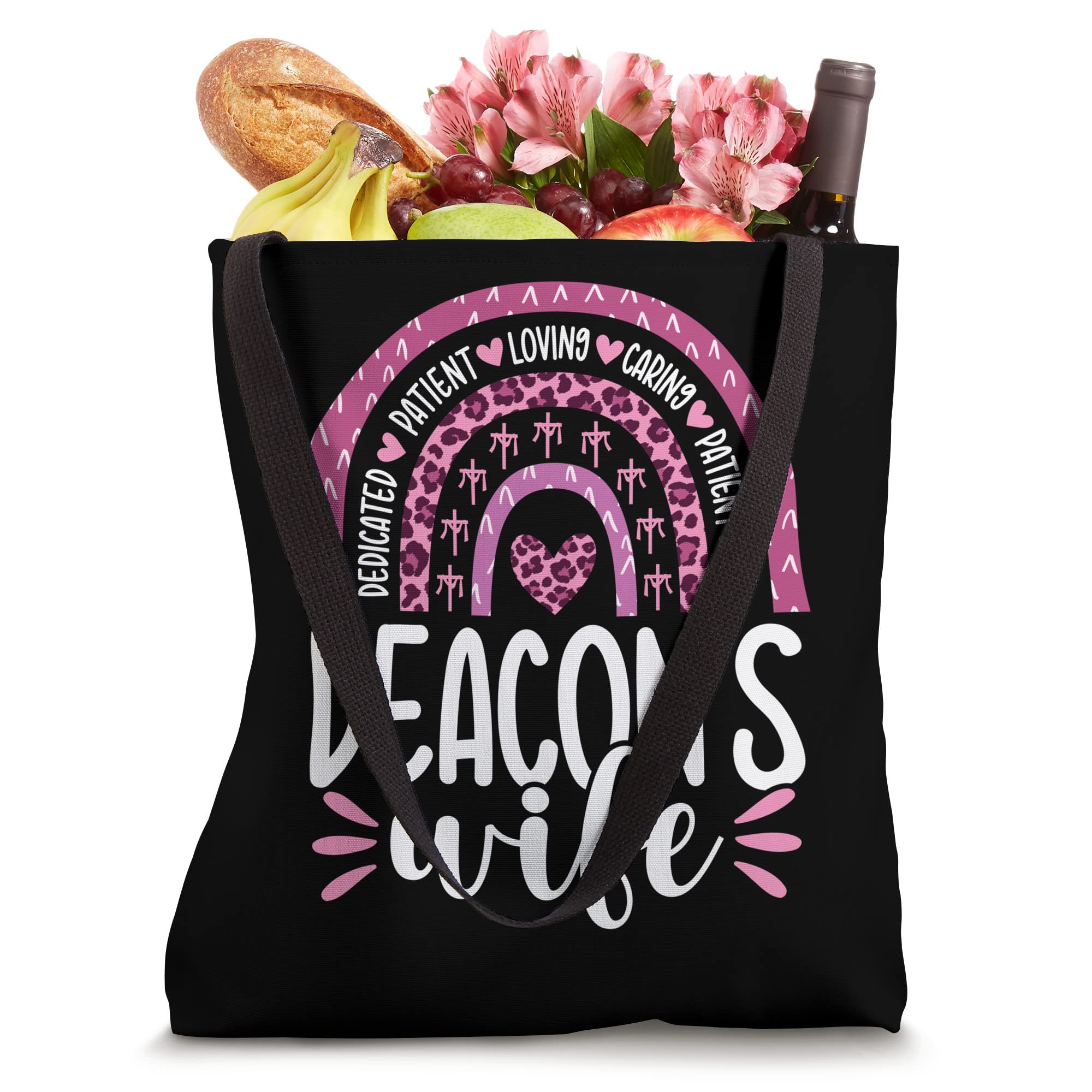 Deacon's Wife Appreciation Rainbow Pastor Christian Jesus Tote Bag