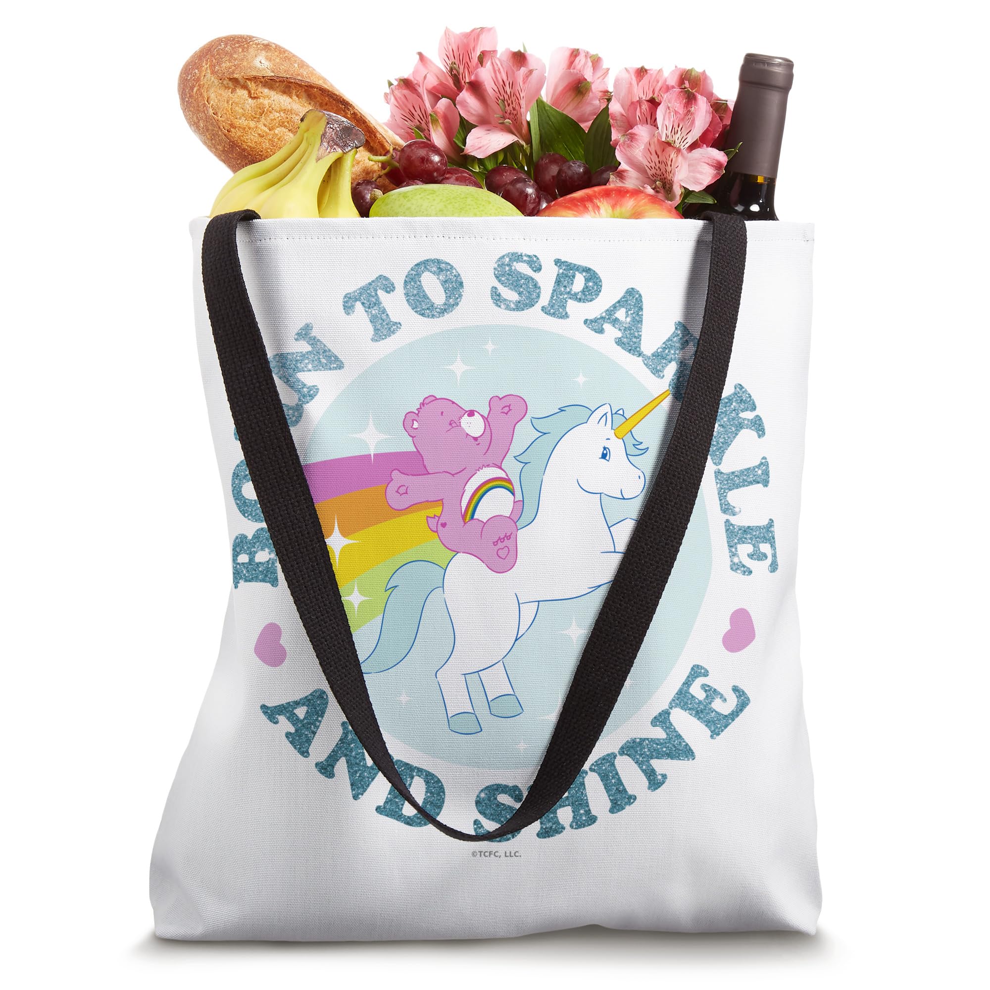 Care Bears Born To Sparkle And Shine With Cheer Bear Tote Bag