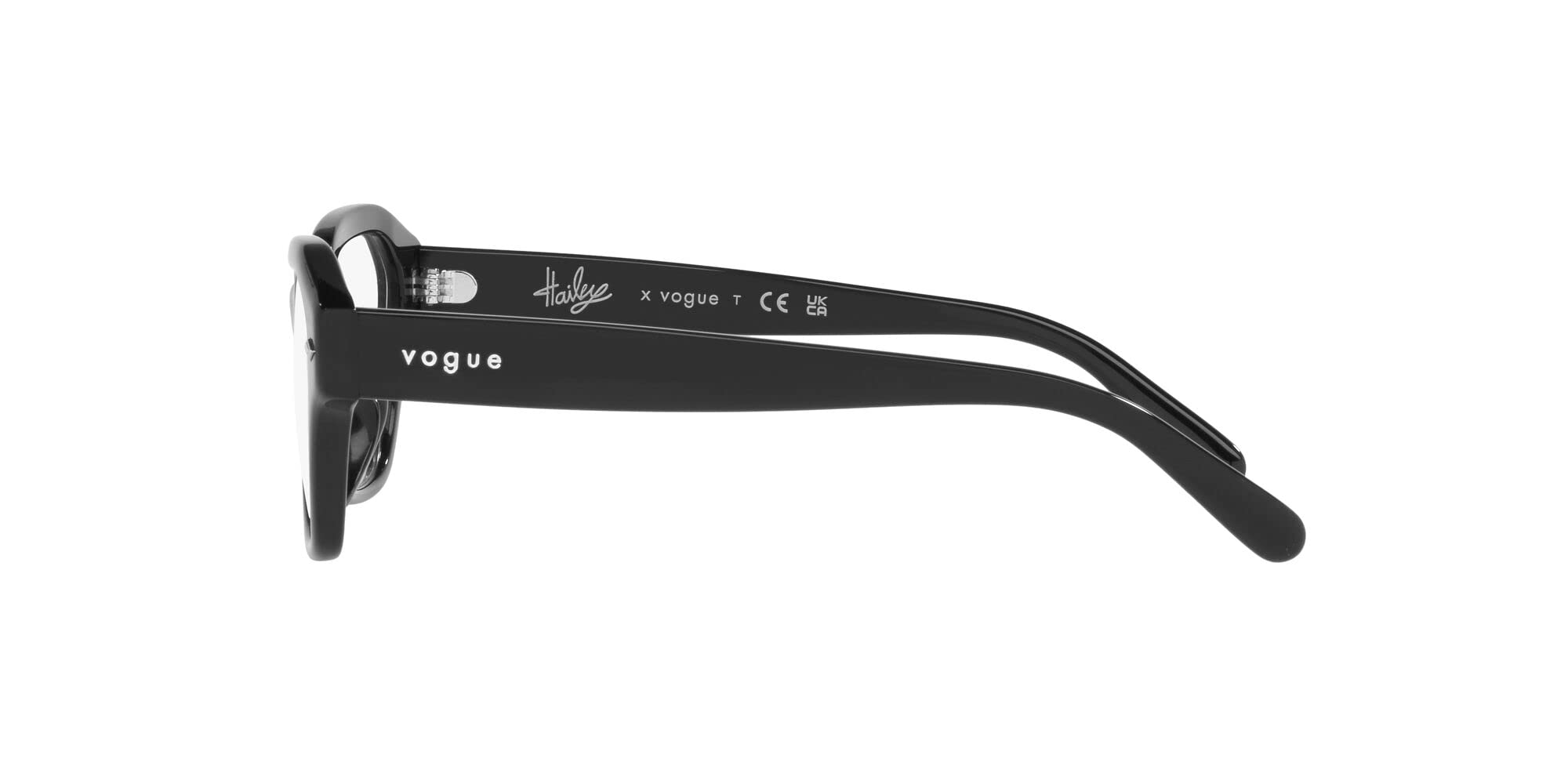 Vogue Eyewear Women's VO5447F Low Bridge Fit Square Prescription Eyewear Frames, Black/Demo Lens, 51 mm