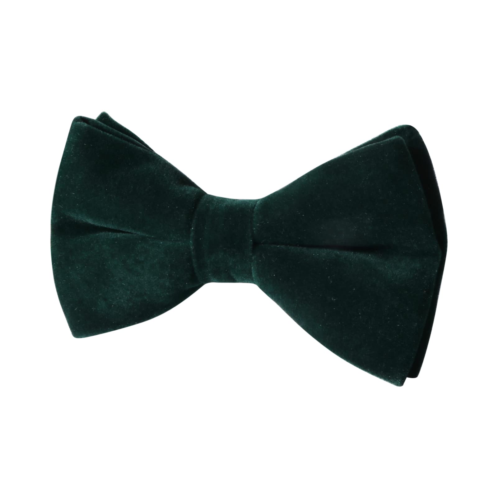 PACGOTH Bow Ties for Men Pre-Tie Bow Ties Vintage Tuxedo Velvet Bow Ties Cufflinks Pocket Square Sets With Gift Box (Dark Green)