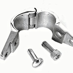 2Pcs Boat Bimini Top Hinged Jaw Slide, Stainless Steel 316 Marine Boat Canopy Tube Clamp Fitting Boat Accessories (Type: with Lock nut, 1 1/4inch)