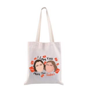 cmnim 1000 pound sisters merchandise amy and tamm-y tote bag i love you more than sodies comedy gift for family and friends (sodies tote bag)