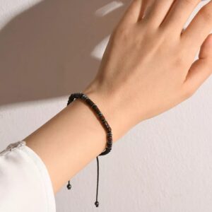 Morse Code Bracelet,Vintage Promise Distance Friendship Bracelets Hand Made Beads String Rope Bracelet for Women Men Friend Couples(Fuck Off)(4PCS)