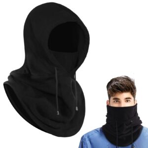 auruza balaclava ski mask fleece mask warm balaclava breathable warm and comfortable face mask for men women sports mask (black a)