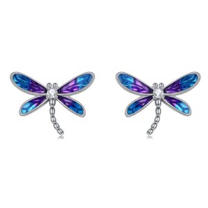 Dragonfly Earrings Gifts for Women 925 Sterling Silver Dragonfly Stud Earrings Jewelry Gifts