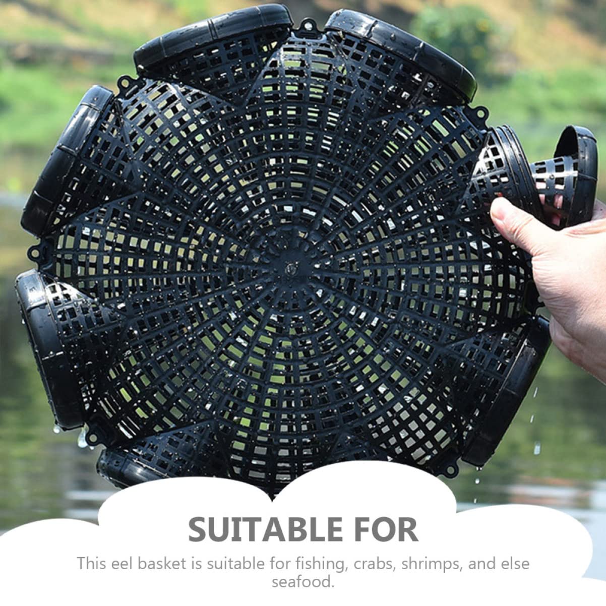 BESPORTBLE Yellow EEL and Shrimp Cage: Lobster Shrimp Cage Fishing Bait Case Shrimp Cast Net