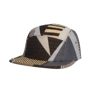 Hatphile Geo Pattern 5 Panel Hat Camper Camp Cap (as1, Numeric, Numeric_7_and_1_Quarter, Numeric_7_and_3_eighths, Random Patch Beige, Large)