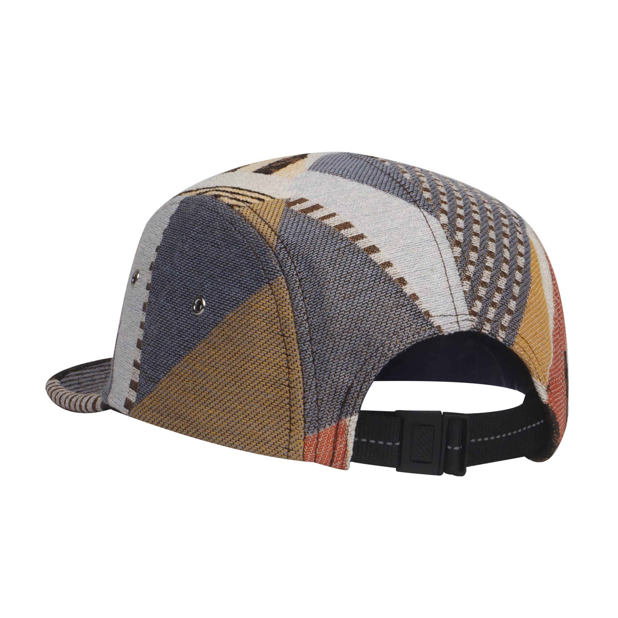 Hatphile Geo Pattern 5 Panel Hat Camper Camp Cap (as1, Numeric, Numeric_7_and_1_Quarter, Numeric_7_and_3_eighths, Random Patch Beige, Large)