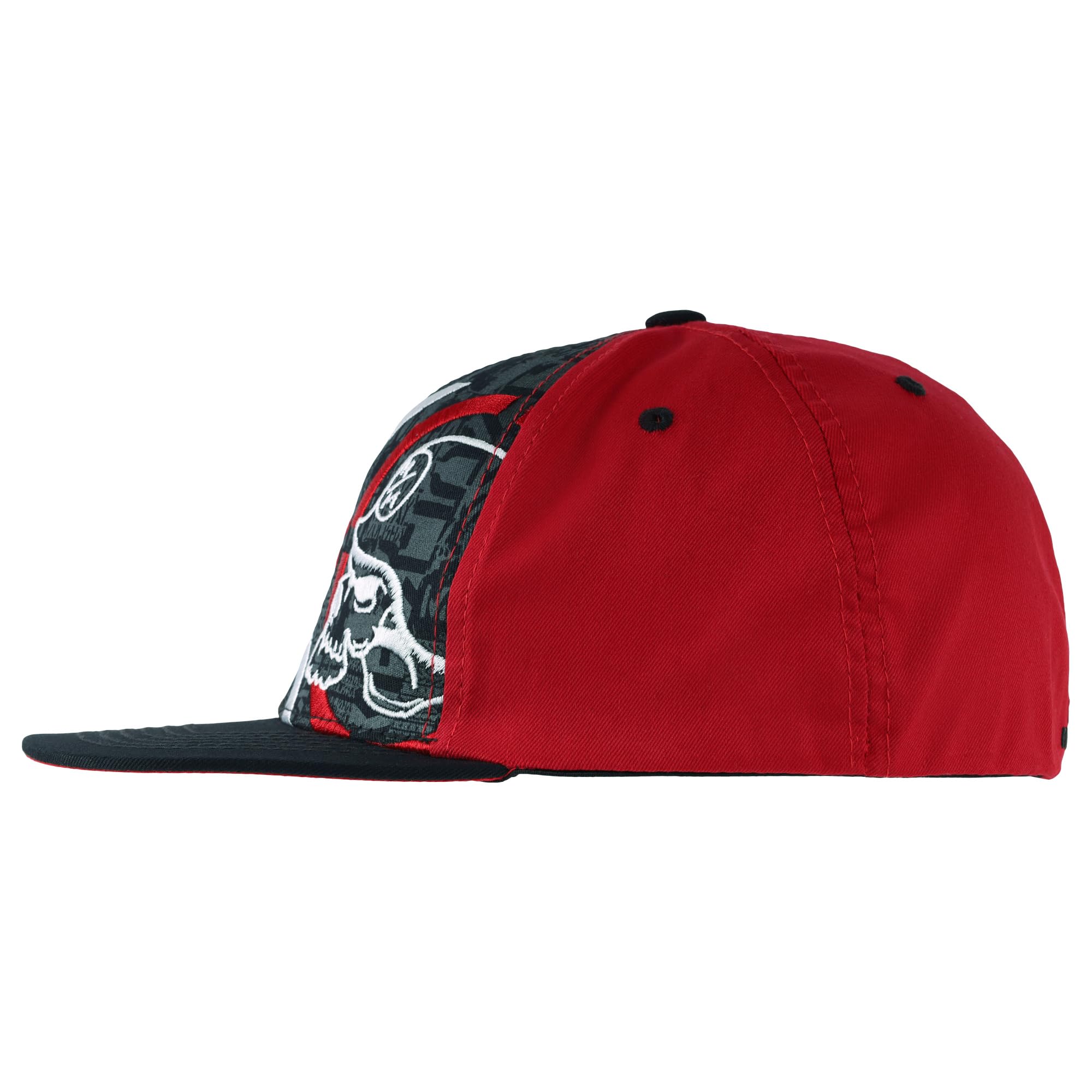 Metal Mulisha Men's Ghost Flex HAT, Black Red, L/XL