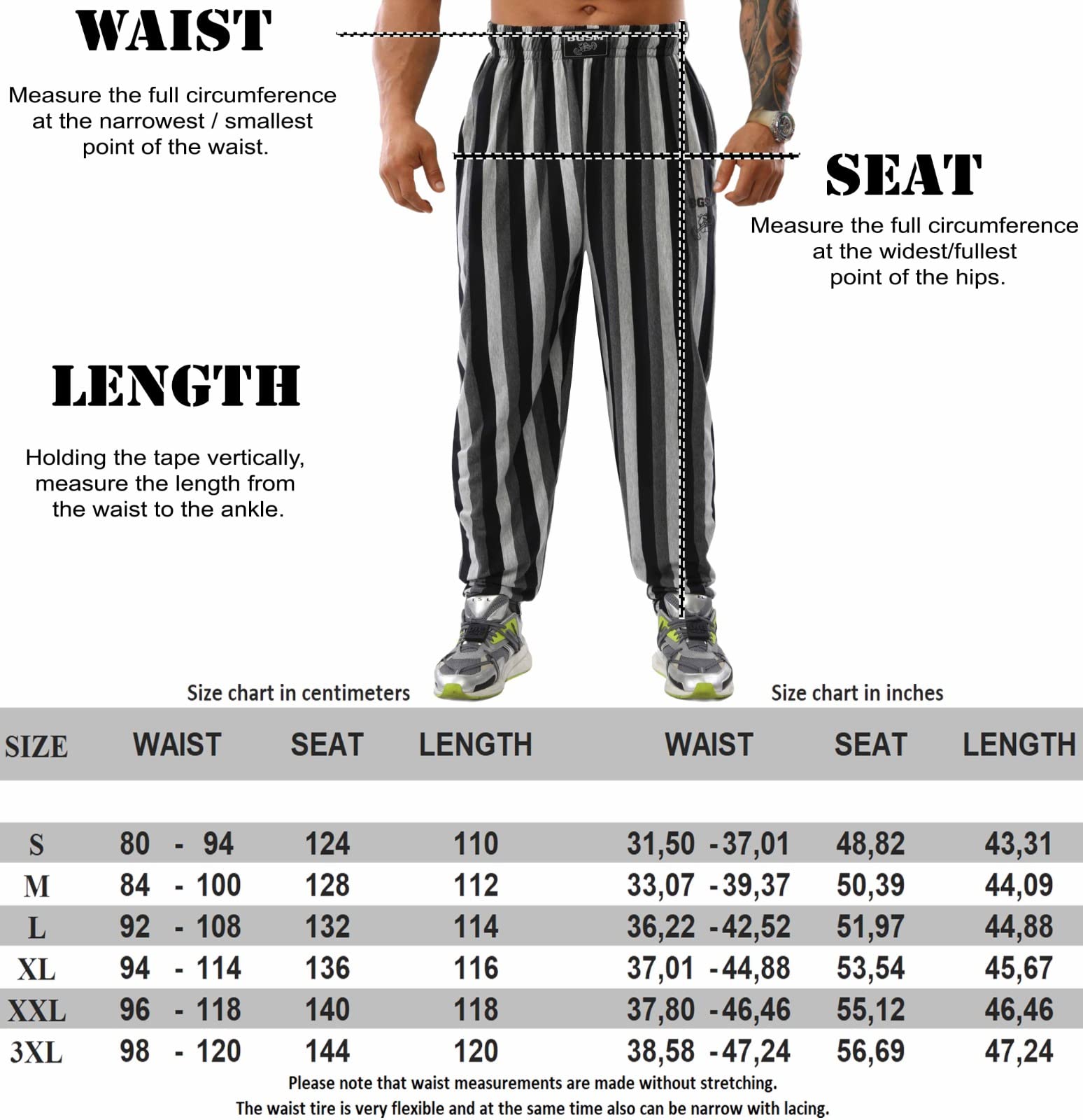 BIG SAM SPORTSWEAR COMPANY Men's Baggy Sweatpants with Pockets, Oldschool Loose Fit Gym Pants (Grey, XL)