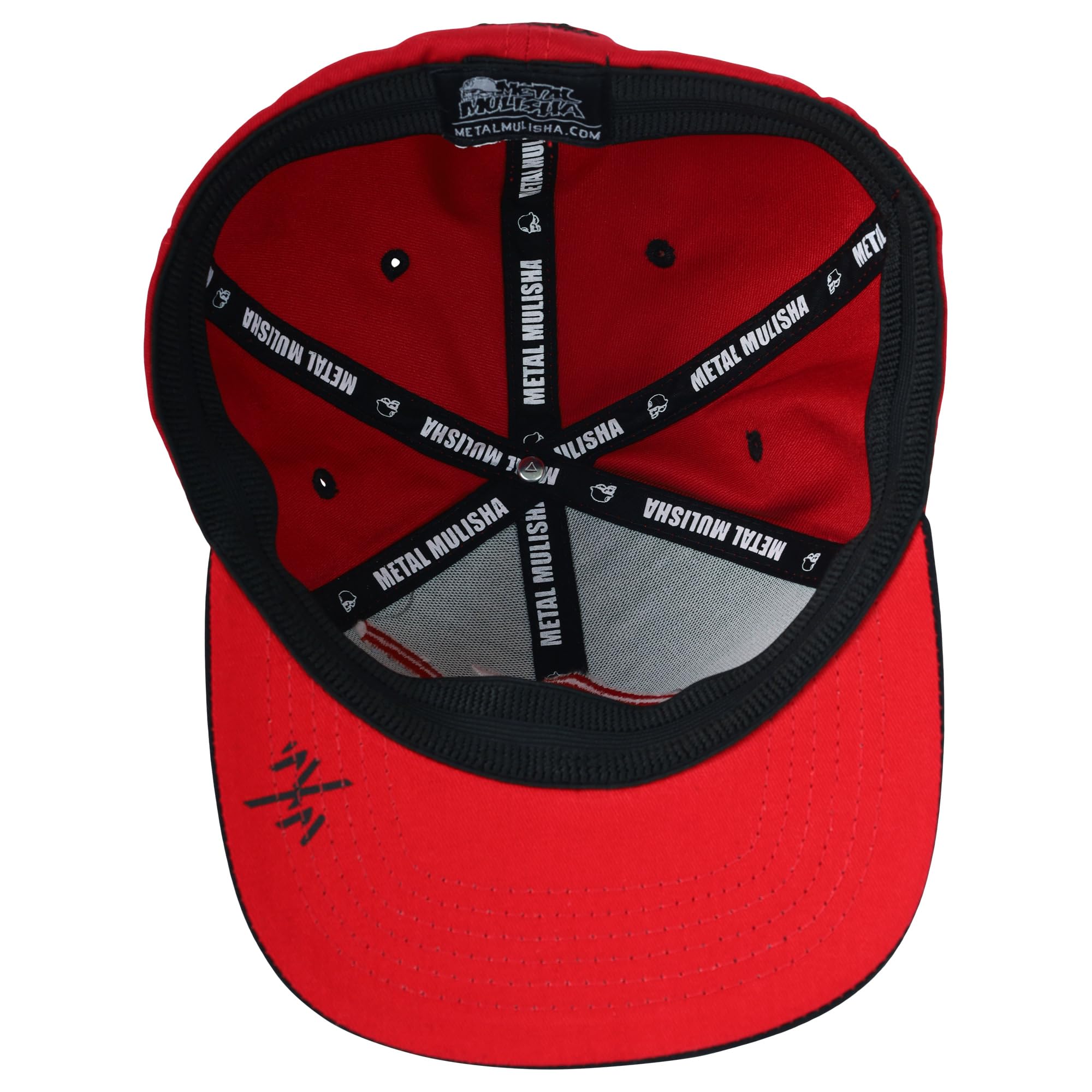 Metal Mulisha Men's Ghost Flex HAT, Black Red, L/XL