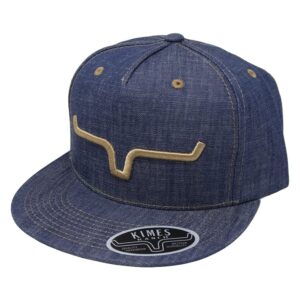 kimes ranch unisex weekly tall 5-panel adjustable snapback hat denim