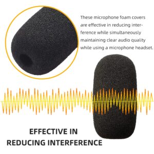 10 Pack Mini Small Size Foam Windscreen for Headset Microphone, High Density Foam Mic Covers for Headset Protection for Lavalier and Lapel Mic