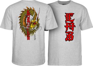 powell peralta steve caballero ban this dragon t-shirt, sport gray, extra large