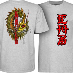 Powell Peralta Steve Caballero Ban This Dragon T-Shirt, Sport Gray, Extra Large