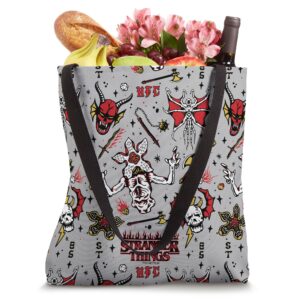 Stranger Things Demogorgon Hellfire Club Pattern Tote Bag