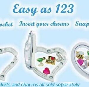 NewCharms April Heart Connector Italian Charm Set