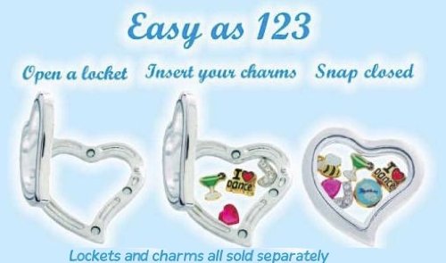 NewCharms April Heart Connector Italian Charm Set