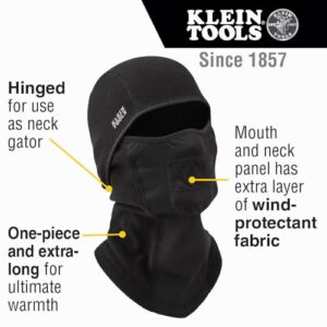 Klein Tools Standard Winter Kit with Fleece Balaclava, Black, X-Large