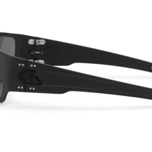 Gatorz Eyewear Specter Sunglasses - Black Aluminum Frame with Blackout Logo Smoked Digitally Optimized Polarized Lens