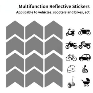 SPYMINNPOO Bike Reflective Stickers, 12Pcs Bike Reflectors Stickers Waterproof Easy to Install Safety Cycling Wheel Sticker for Road Bike Motorbike Sportinggoods Other