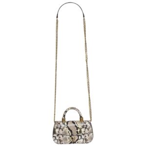 GUESS Nell Micro Mini Flap, Natural Python