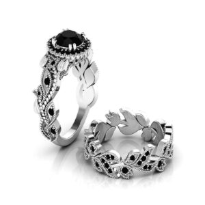 Stainless Steel Rings Diamond Double Ring Set for Women Fashion Jewelry Popular Accessories 17 Mile Jewelry (Silver, 8)