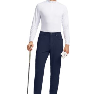 G Gradual Men's Stretch Golf Pants with 6 Pockets Slim Fit Dress Pants for Men Travel Casual Work (Navy, XL)