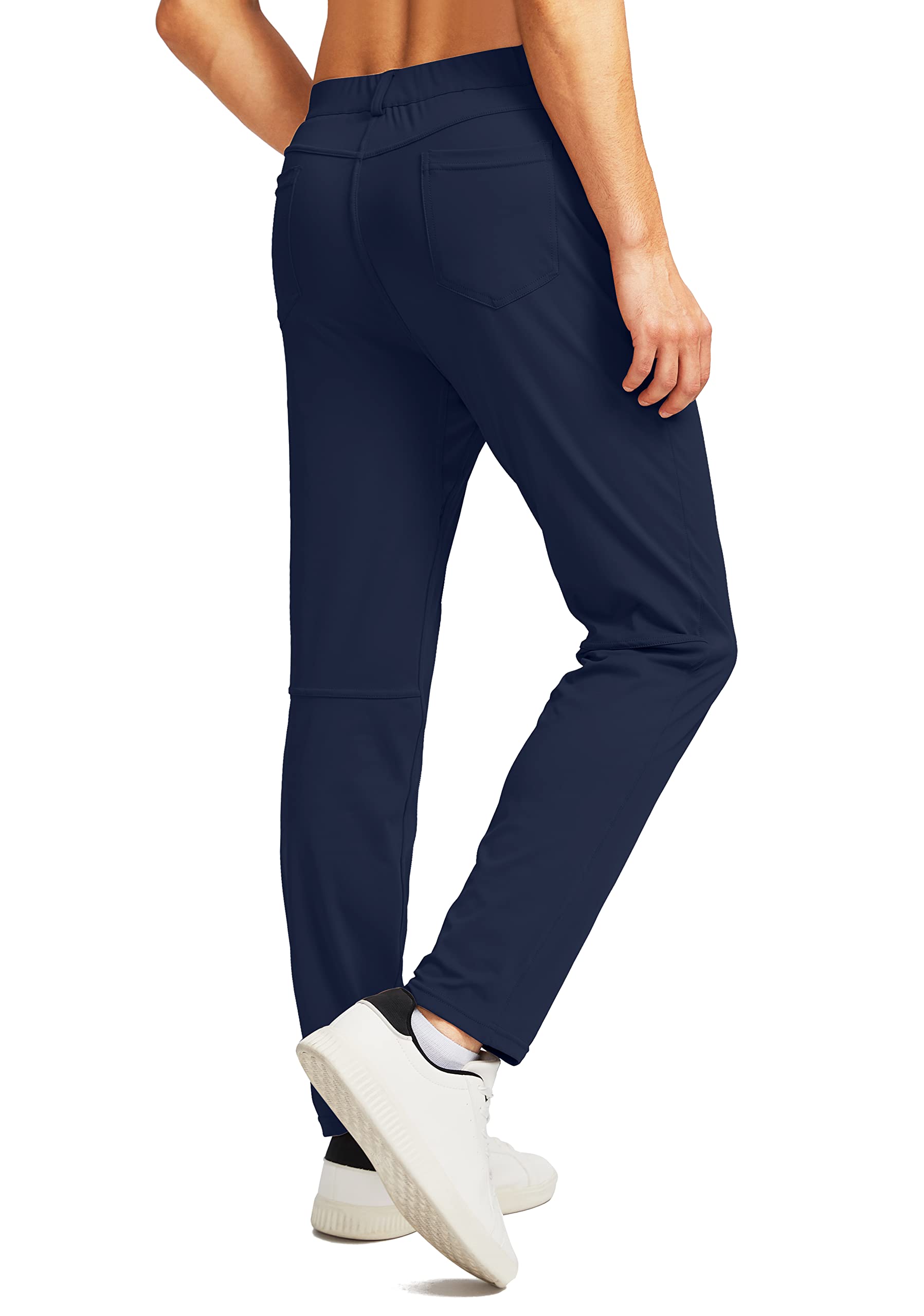 G Gradual Men's Stretch Golf Pants with 6 Pockets Slim Fit Dress Pants for Men Travel Casual Work (Navy, XL)