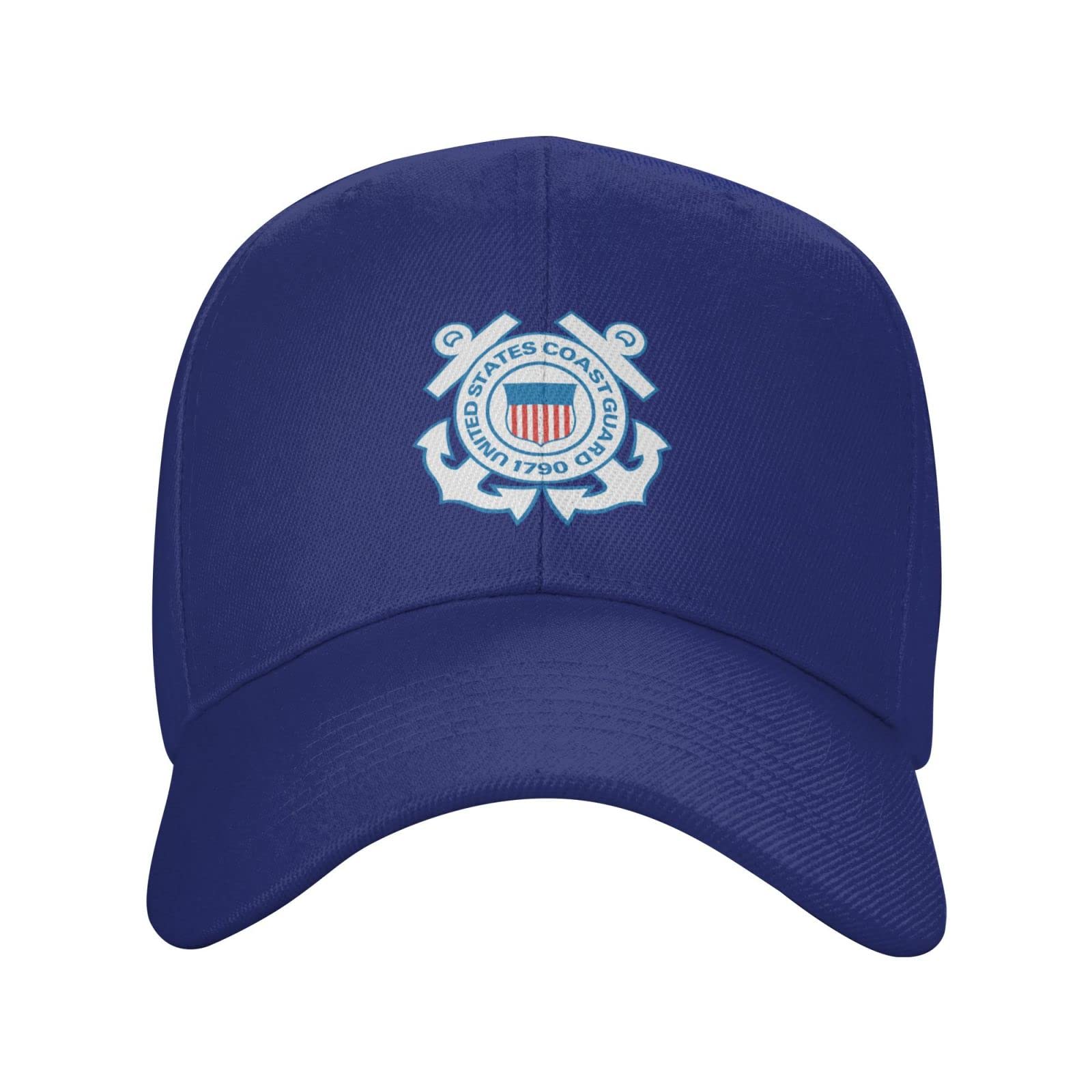 LIICHEES Mark of The U.S. Coast Guard Baseball Cap for Men Women Casual Duck Tongue Hat Casquette Blue