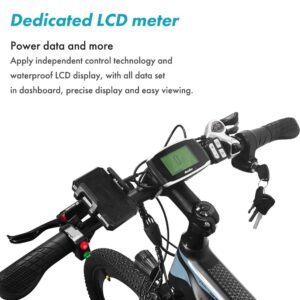 eECO-FLYING Electric Bikes for Adults,29inch Fat Tire electric mountain bicycle,500w 48v hidden in The frame Removable Battery E Bike (Black+Yellow logo)