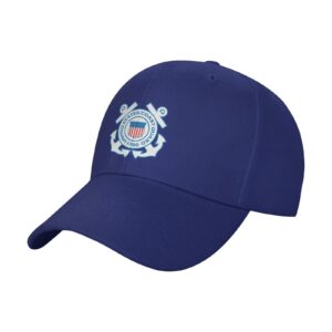 LIICHEES Mark of The U.S. Coast Guard Baseball Cap for Men Women Casual Duck Tongue Hat Casquette Blue