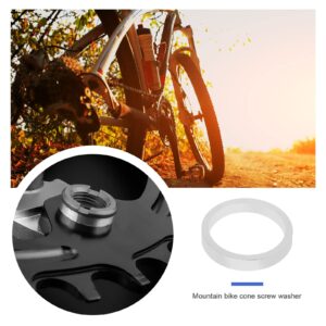 ECSiNG 10PCS Bicycle Chainring Bolt Spacers Washer Aluminum Alloy Double Ring to Single Gasket for Bike Headset Chainwheel Chainring 2mm Thickness 10mm Inner Diameter