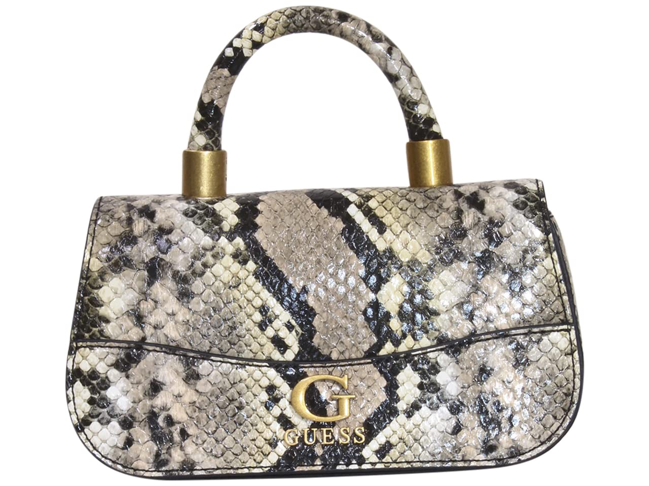 GUESS Nell Micro Mini Flap, Natural Python