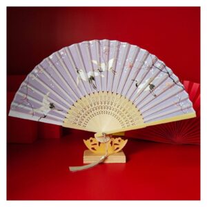 ixoup chinese style embroidery fan decoration fans with ancient style long handle tassel chinese clothing cheongsam dance hand fan (color : q, fan size : 1pc)