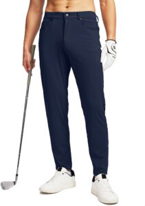 g gradual men's stretch golf pants with 6 pockets slim fit dress pants for men travel casual work (navy, xl)