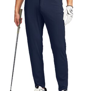 G Gradual Men's Stretch Golf Pants with 6 Pockets Slim Fit Dress Pants for Men Travel Casual Work (Navy, XL)