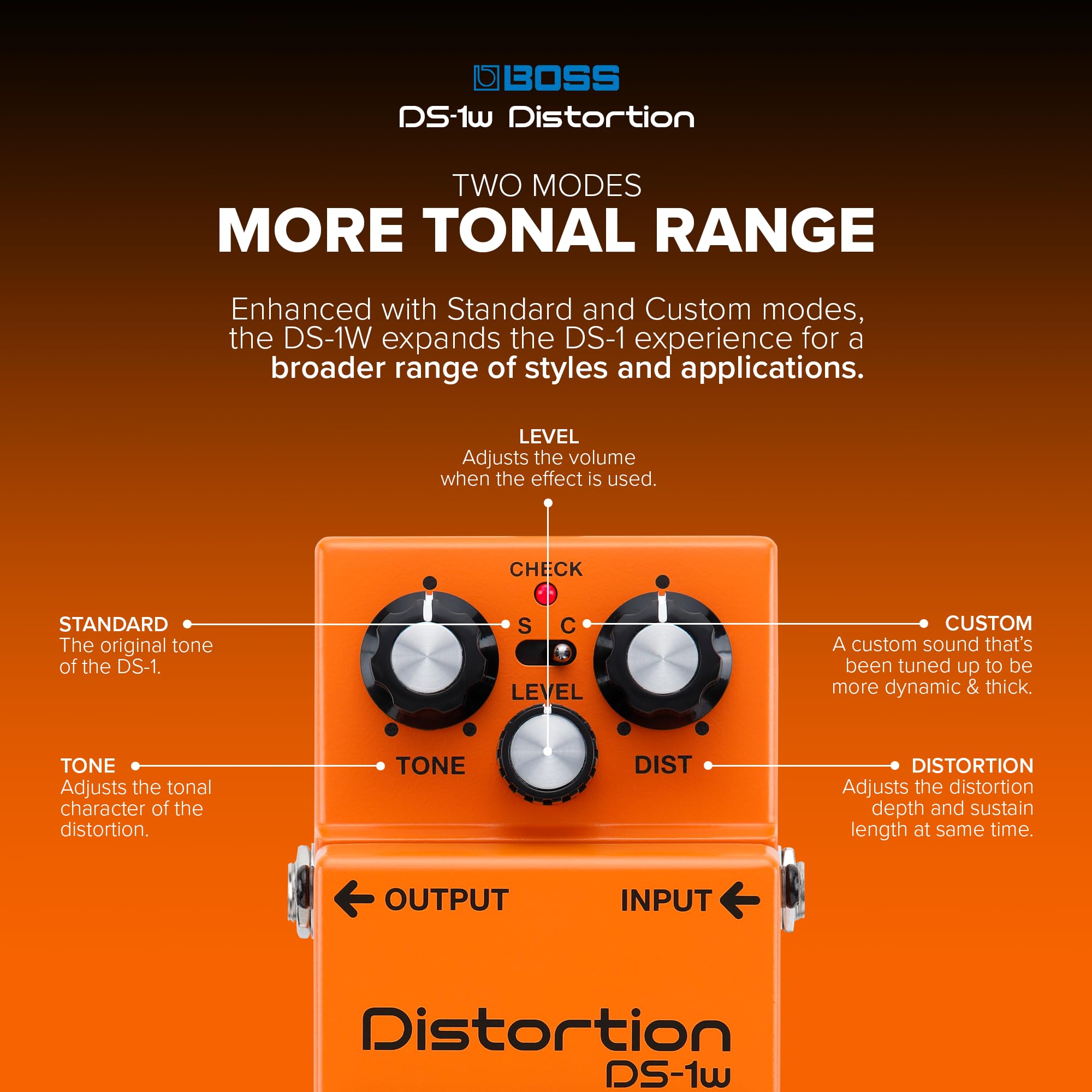 Boss DS-1W Waza Craft Distortion Pedal