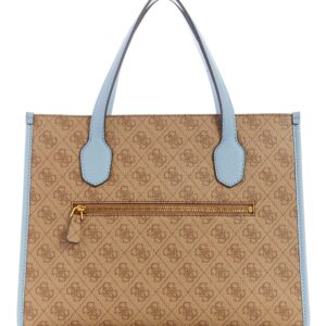 GUESS Silvana Small Tote, Latte Logo/Slate