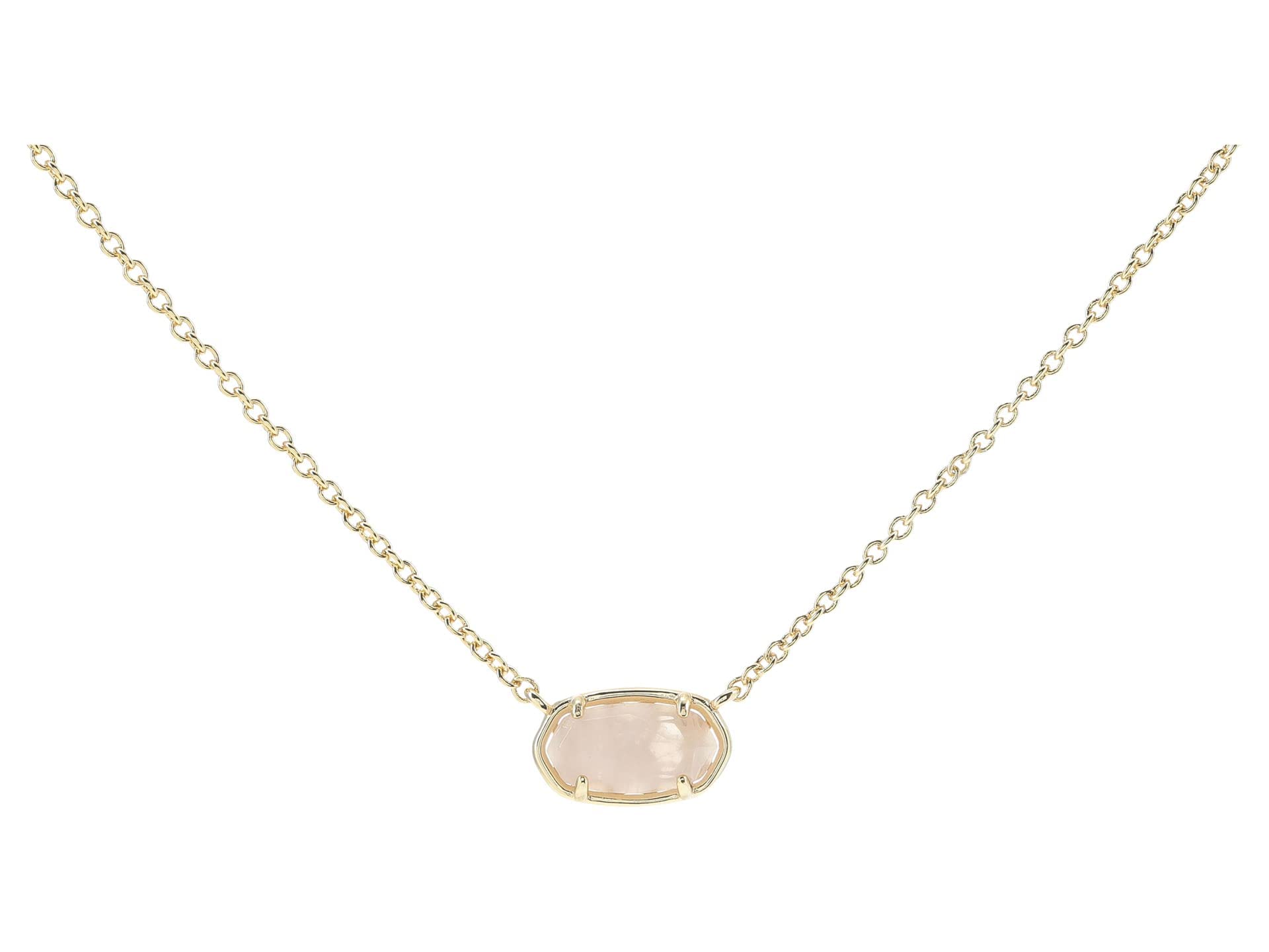 Kendra Scott® Grayson Stone Pendant Necklace – Brass Construction – 14K Gold Plating – Lobster Clasp Gold Rose Quartz One Size One Size